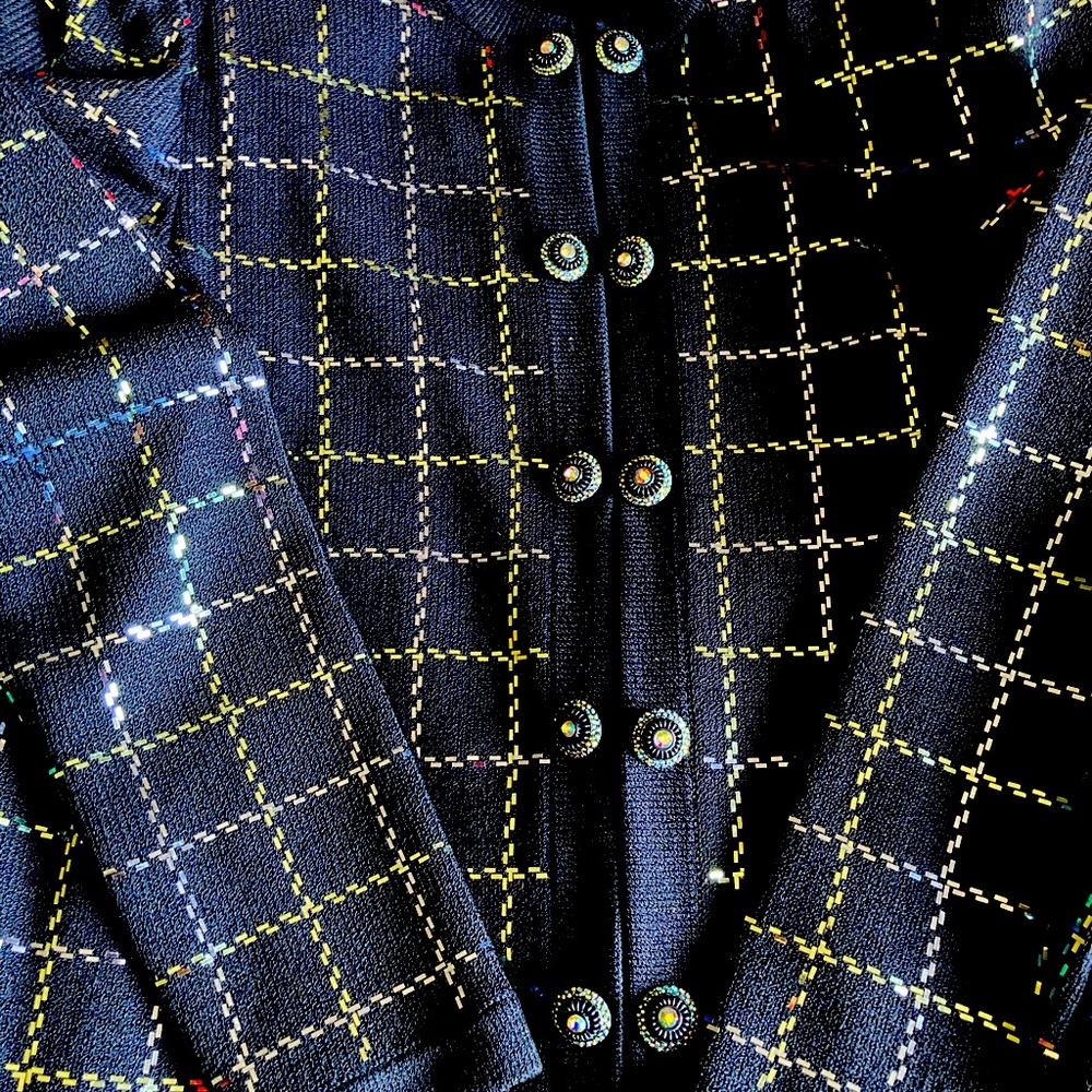 St. John navy pant suit.